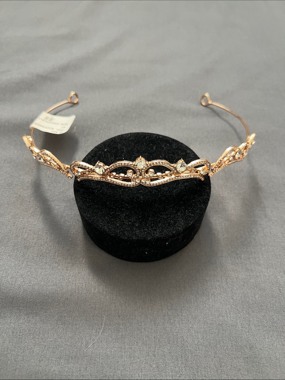 Rose Gold Crystal Tiara Headband - Bridal Accessories - Picture 2 of 4